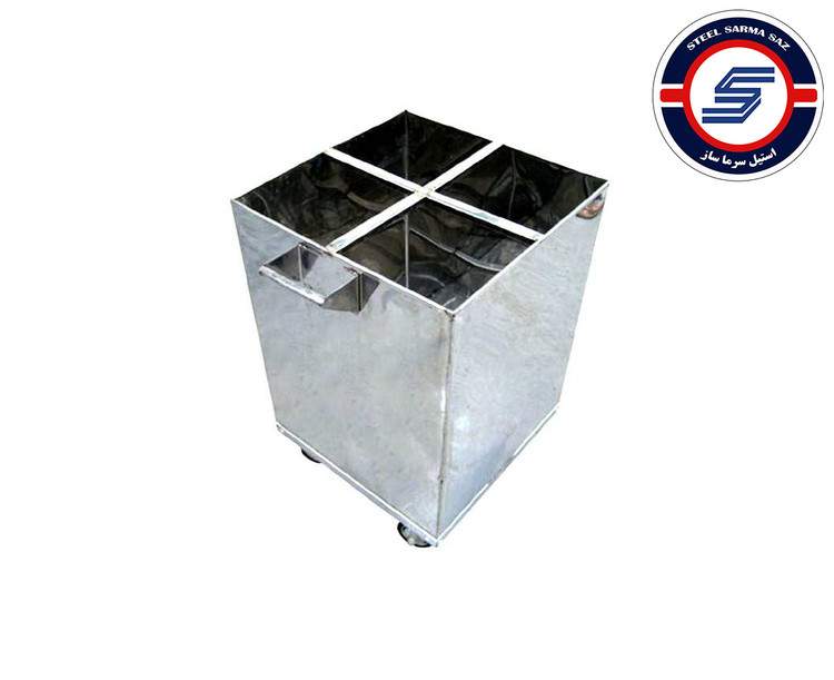 جاسیخی استیل بزرگ چرخدار